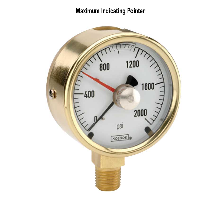pressure gauge with max indicator